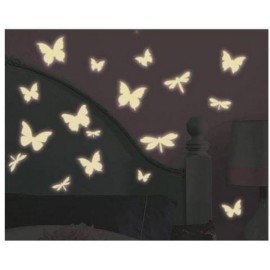 Roommates - Αυτοκόλλητα Τοίχου Φωσφορίζοντα "Πεταλούδες"