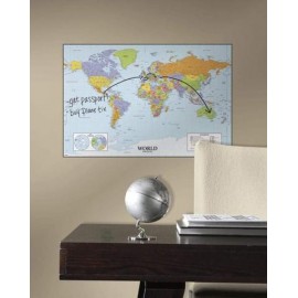 Roommates - Αυτοκόλλητα Τοίχου Με Μαρκαδόρο "World Map"