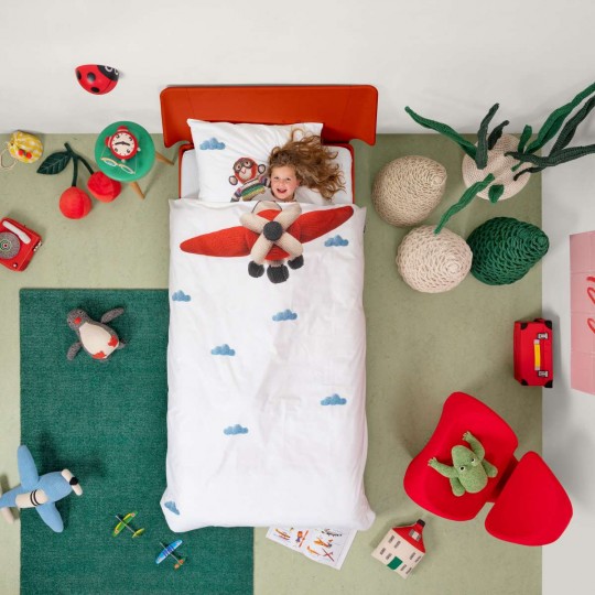 Snurk - Παπλωματοθήκη 140x200cm Airplane Monkey