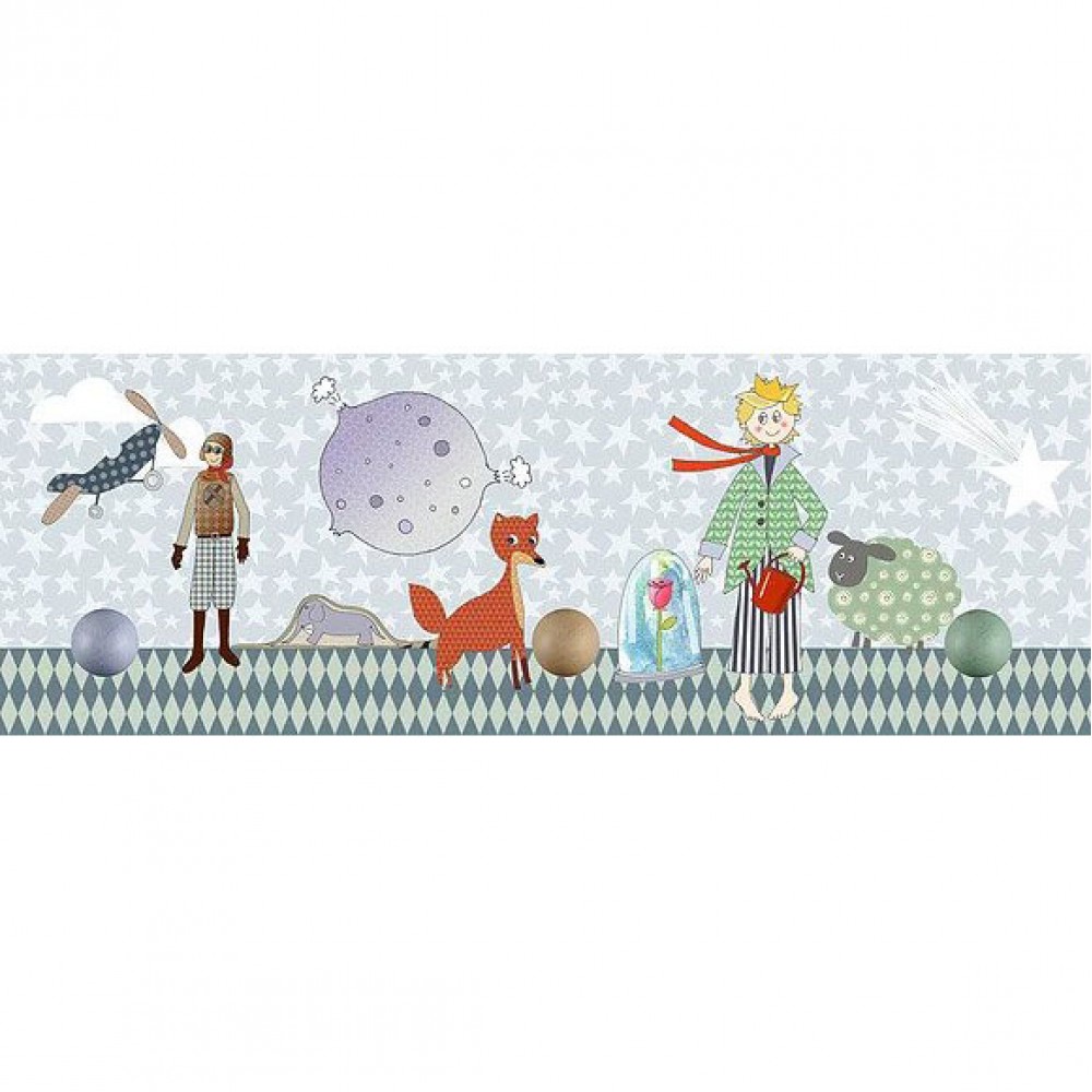 Colourbox - Ξύλινη Κρεμάστρα Τοίχου "Ο Μικρός Πρίγκιπας"