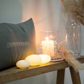 Raeder - Σετ 3 Πορσελάνινα Βότσαλα LED