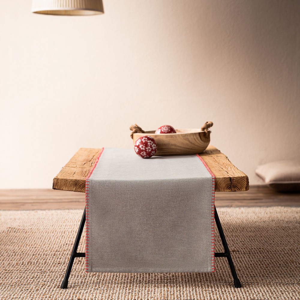 Gofis Home - Runner Edelweiss 35x150cm Γκρι/Πορτοκαλί 114/03