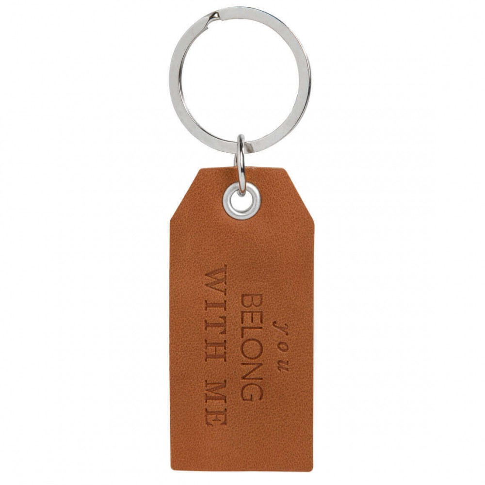 Raeder - Καφέ Δερμάτινο Μπρελόκ "You Belong With Me"