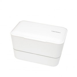 Takenaka - Bento Bite Box Dual White Από Ανακυκλωμένο PET 17,2 x 10,9 x 10,6cm