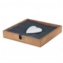 Raeder - Ξύλινη Θήκη Για Χαρτοπετσέτες Heart