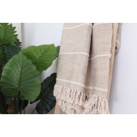 Βαμβακερό Ριχτάρι Meren Off White 130 x 170cm