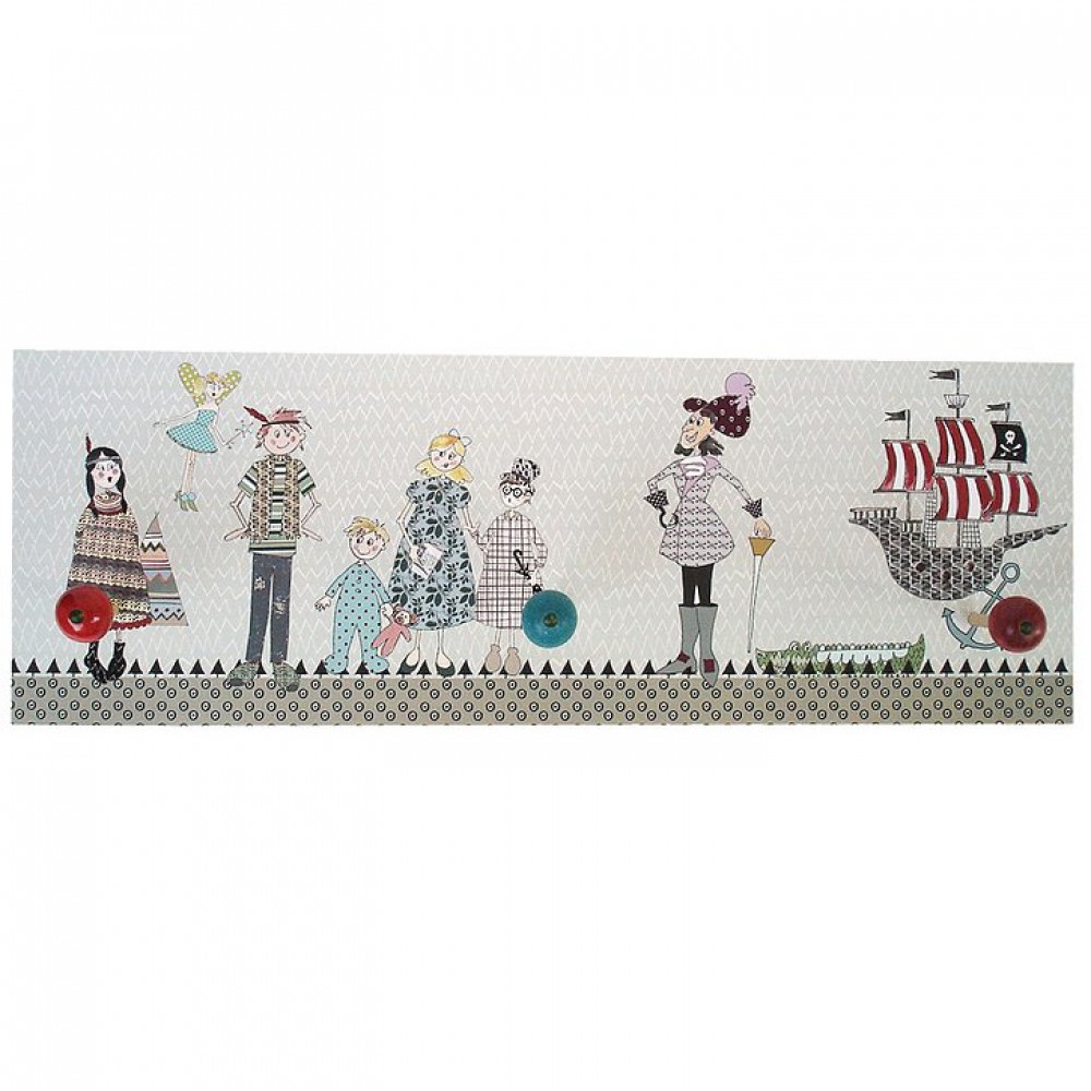 Colourbox - Ξύλινη Κρεμάστρα Τοίχου "Peter Pan"