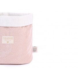 Nobodinoz - Καλάθι Αποθήκευσης Panda White Bubble/Misty Pink Small 