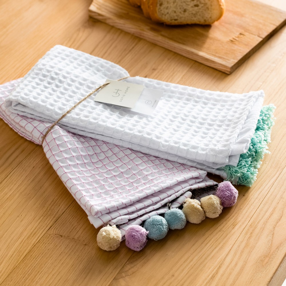 Gofis Home - Ποτηρόπανα Σετ 2τμχ Adelain 40x60cm Aqua/Φούξια 590/11 Gofis Home - Ποτηρόπανα Σετ 2τμχ Adelain 40x60cm Aqua/Φούξια 590/11