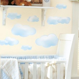 Roommates - Αυτοκόλλητα Τοίχου "Blue Clouds"