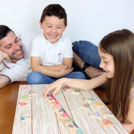 Milaniwood - Ξύλινo Επιτραπέζιο Παιχνίδι Globe-Trotter Domino