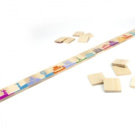 Milaniwood - Ξύλινo Επιτραπέζιο Παιχνίδι Globe-Trotter Domino