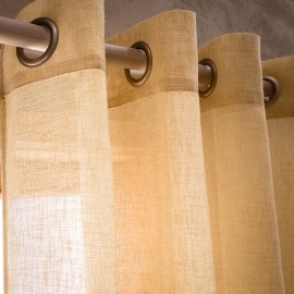 Gofis Home - Κουρτίνα Με Τρουκς Combe 140x280cm Gold Beige 502/04