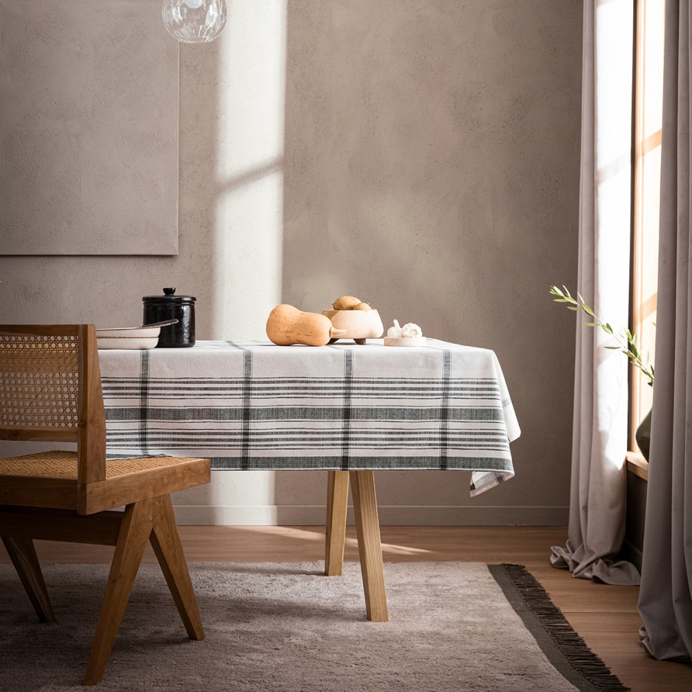 Gofis Home - Τραπεζομάντηλο Pic Nic 135x180cm Ανθρακί 885/15 Gofis Home - Τραπεζομάντηλο Pic Nic 135x180cm Ανθρακί 885/15