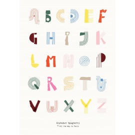 Paper Collective - Αφίσα 50x70 Alphabet Spaghetti