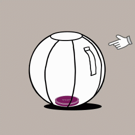 Vluv - Βαρίδιο Για Επαναφορά Seating Ball 65cm Upp Blackberry