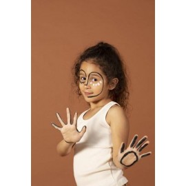 Nailmatic - Σετ Ζωγραφικής Δέρματος Tattoopen Με Βιβλιαράκι Καφέ, Μαύρο, Λευκό