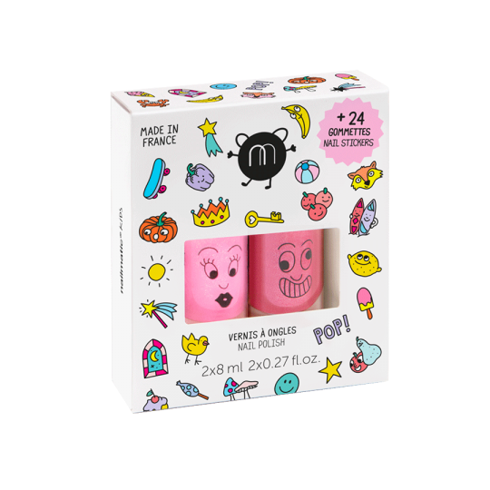 Nailmatic - Σετ 2 Βερνίκια Νυχιών Με Αυτοκόλλητα Dolly & Kitty
