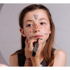 Nailmatic - Σετ Ζωγραφικής Δέρματος Tattoopen Με Βιβλιαράκι Καφέ, Μαύρο, Λευκό