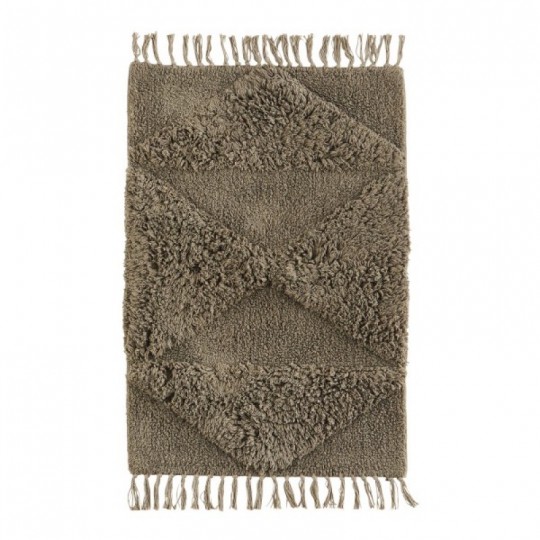 Madam Stoltz - Πατάκι Μπάνιου Tufted Cotton Brown 60 x 90cm