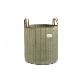 Nobodinoz - Καλάθι Αποθήκευσης Velvet Savanna Olive Green