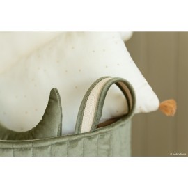 Nobodinoz - Καλάθι Αποθήκευσης Velvet Savanna Olive Green