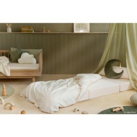 Nobodinoz - Αναδιπλούμενο Στρωματάκι/Πουφ Velvet Olive Green