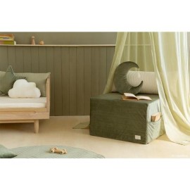 Nobodinoz - Αναδιπλούμενο Στρωματάκι/Πουφ Velvet Olive Green