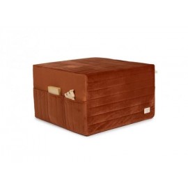 Nobodinoz - Αναδιπλούμενο Στρωματάκι/Πουφ Velvet Wild Brown