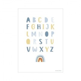 Little Dutch - Poster Α3 Διπλής Όψης Rainbow Alphabet Blue