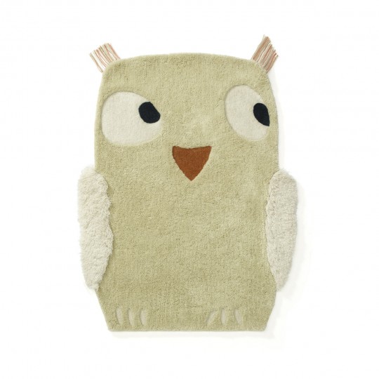 Kids Concept - Μάλλινο Χαλί Owl Edniv Green