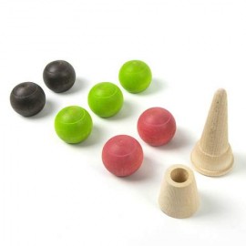 Milaniwood - Ξύλινo Επιτραπέζιο Παιχνίδι "Παγωτό Χωνάκι Splash" 