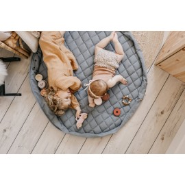 Play&Go - Στρώμα Παιχνιδιού Μαλακό Οργανικό Βαμβάκι / Τσάντα 2 Σε 1 Dusty Blue