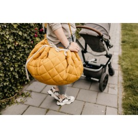 Play&Go - Στρώμα Παιχνιδιού Μαλακό Οργανικό Βαμβάκι / Τσάντα 2 Σε 1 Mustard Chai Tea