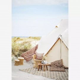 Madam Stoltz  - Γυάλινο Βάζο Striped Large 10x20cm