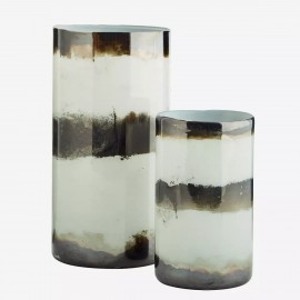 Madam Stoltz  - Γυάλινο Βάζο Striped Large 10x20cm