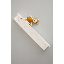 Kids Concept - Ξύλινο Ράφι Κρεμάστρα Star White