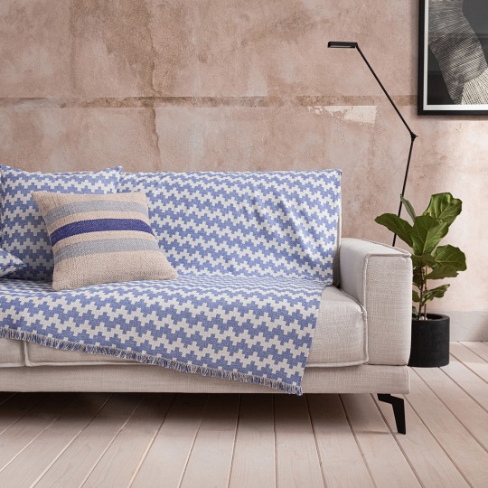 Gofis Home - Ριχτάρι Summer Waves 180x310cm Marine Blue 466/09 Gofis Home - Ριχτάρι Summer Waves 180x310cm Marine Blue 466/09