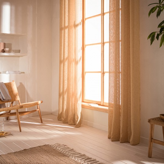 Gofis Home - Κουρτίνα Με Τρουκς Combe 140x280cm Jute 502/36