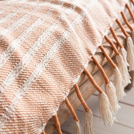 Gofis Home - Διακοσμητικό Ριχτάρι Dreadlocks 130x180cm Honey Brown 504/12