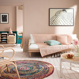 Gofis Home - Διακοσμητικό Ριχτάρι Dreadlocks 130x180cm Honey Brown 504/12