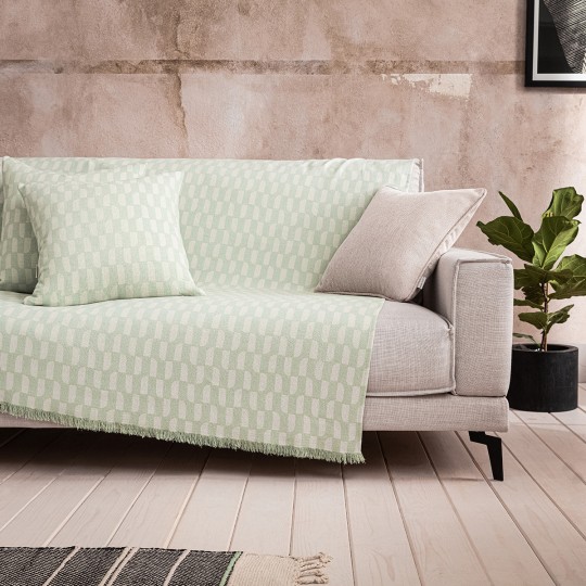 Gofis Home - Ριχτάρι Denise 180x180cm Sea Glass 518/38