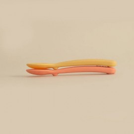 Ekobo - Σετ 2 Κουταλάκια Σιλικόνης Κίτρινο/Κοραλλί 