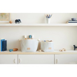 Nobodinoz - Καλάθι Αποθήκευσης Django Blue/ Natural Large Nobodinoz - Καλάθι Αποθήκευσης Django Blue/ Natural Large