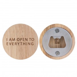 Raeder - Ξύλινο Ανοιχτήρι Για Μπουκάλια "I Am Open To Everything"