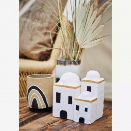 Madam Stoltz  - Γυάλινο Βάζο Striped Large 10x20cm