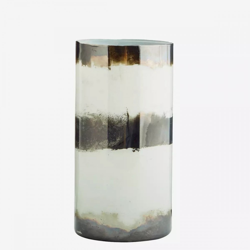 Madam Stoltz  - Γυάλινο Βάζο Striped Large 10x20cm