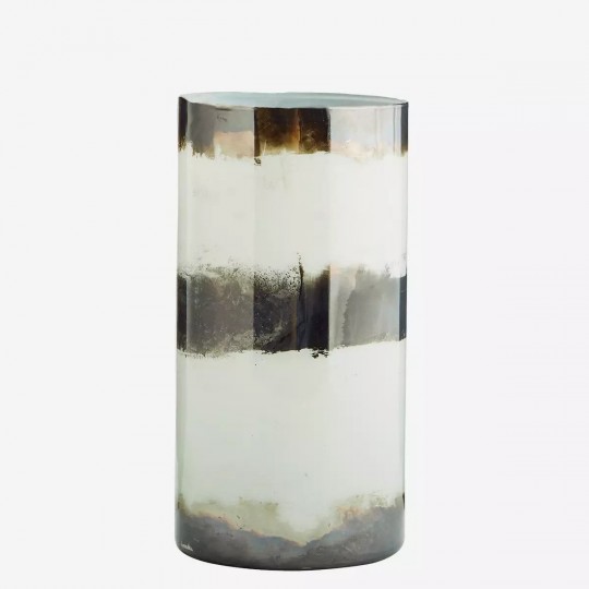 Madam Stoltz  - Γυάλινο Βάζο Striped Large 10x20cm