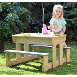 Wendi Toys - Σετ Ξύλινο Τραπέζι Με Παγκάκια Εξωτερικού Χώρου 80 x 100 x 52cm Wendi Toys - Σετ Ξύλινο Τραπέζι Με Παγκάκια Εξωτερικού Χώρου 80 x 100 x 52cm