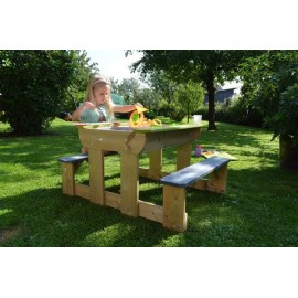 Wendi Toys - Σετ Ξύλινο Τραπέζι Με Παγκάκια Εξωτερικού Χώρου 80 x 100 x 52cm Wendi Toys - Σετ Ξύλινο Τραπέζι Με Παγκάκια Εξωτερικού Χώρου 80 x 100 x 52cm